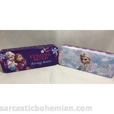 Tri-Coastal Set of 2 Frozen Princess Pen Pencil and Marker Cases Tin 8 Inch B075BL3LJQ